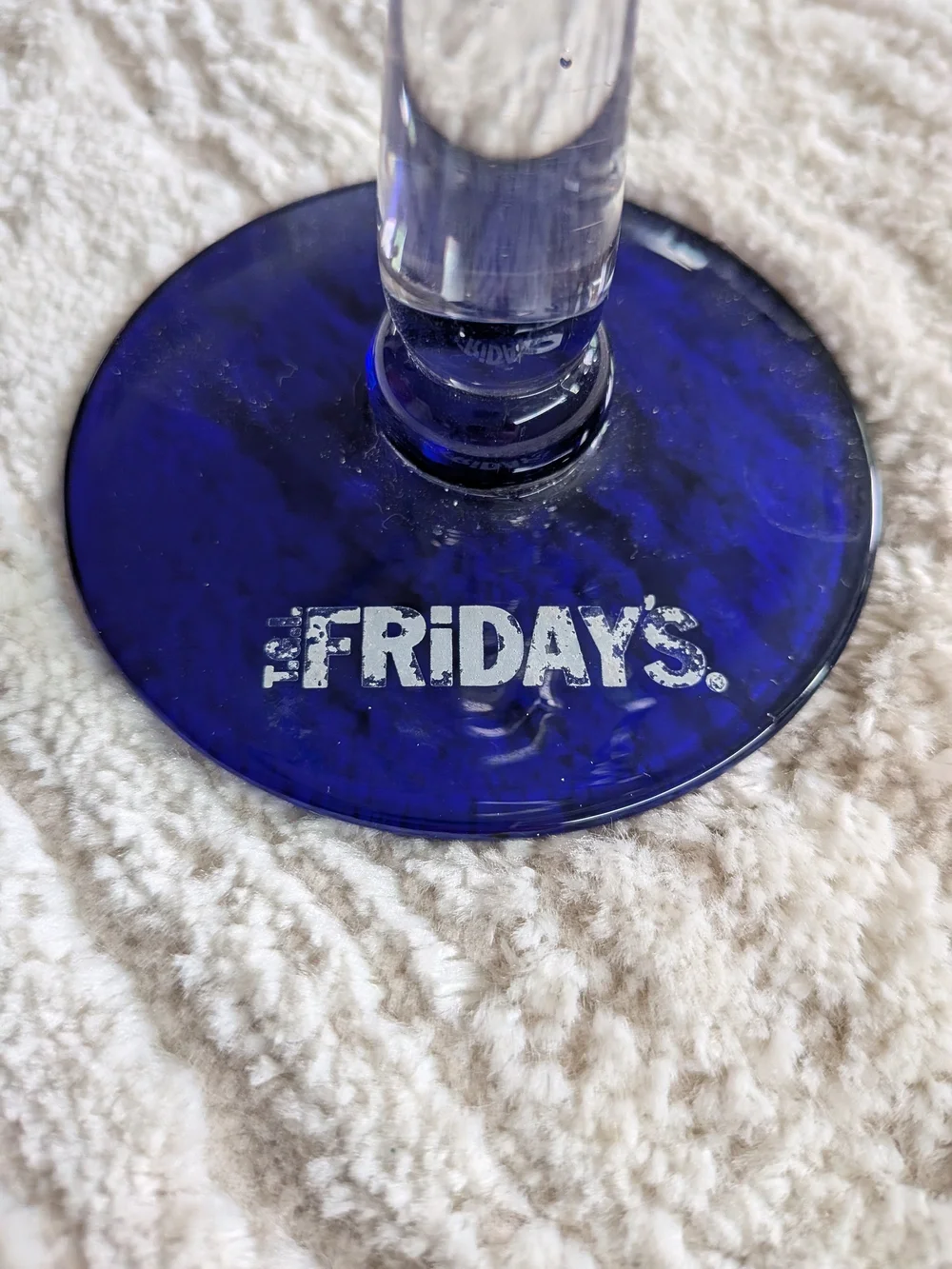 Vintage TGI FRIDAYSBlue-Trim Margarita Glass